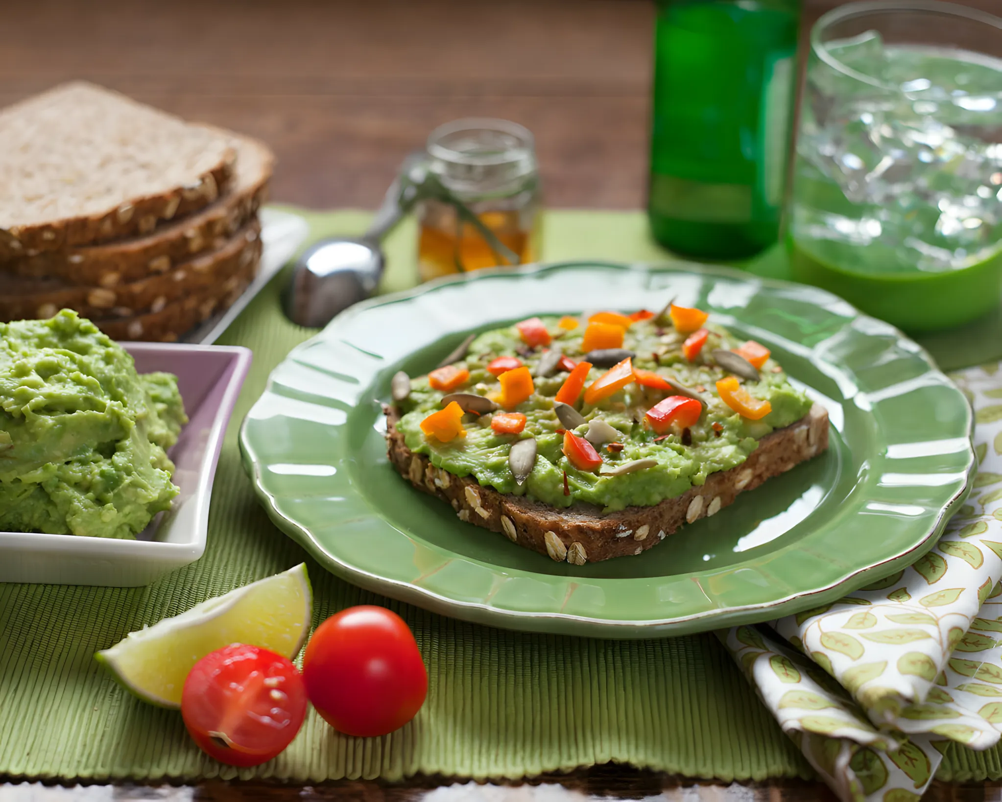 Lækker guacamole og salsa opskrift. Mexicansk kold forret med avocado og krydret tomatsauce